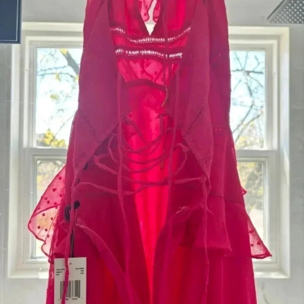 Buffalo Ruffled Corset Dress in Fuschia NWT - Picture 2 of 4